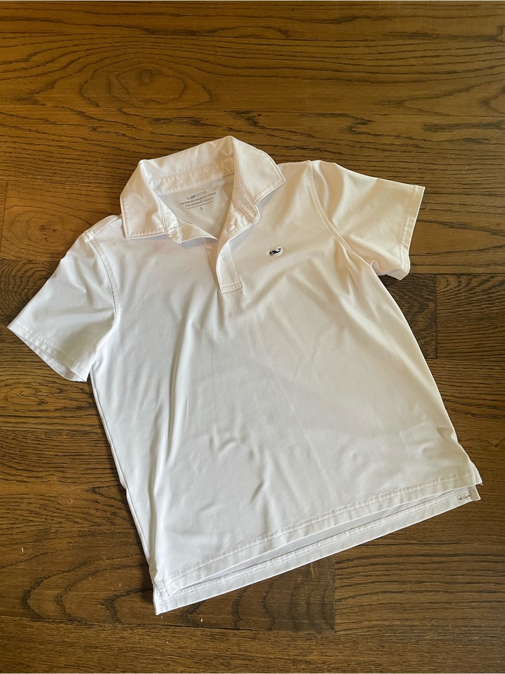 Classic White Boy’s Performance Polo Shirt - Size L